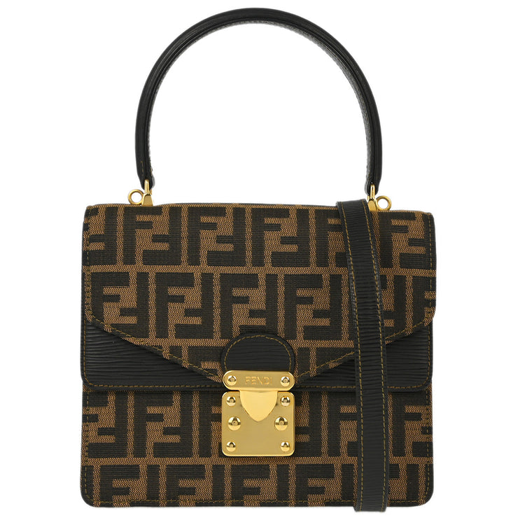 Fendi Brown Zucca 2way Shoulder Handbag