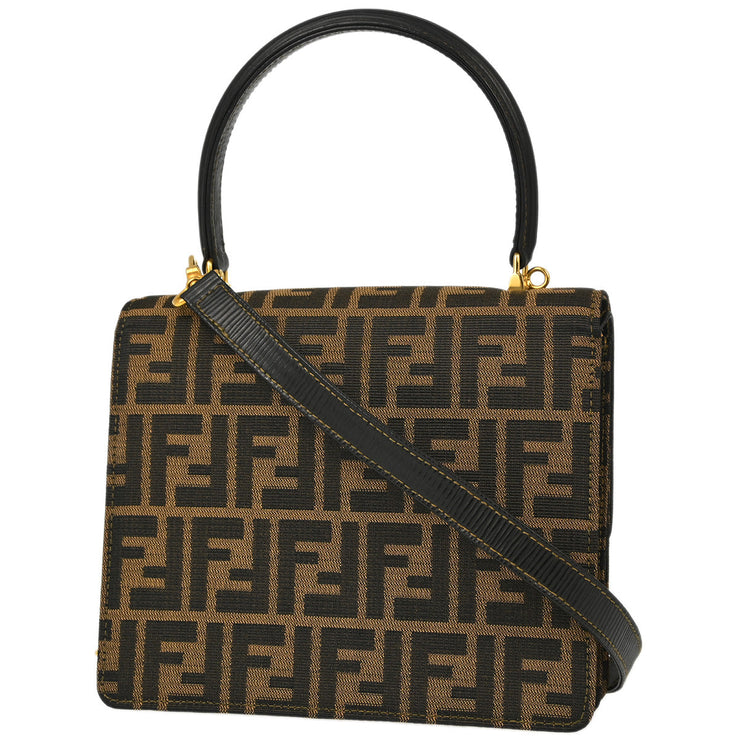 Fendi Brown Zucca 2way Shoulder Handbag