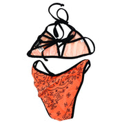 Chanel Bikini Swimwear Swimsuit Orange #36