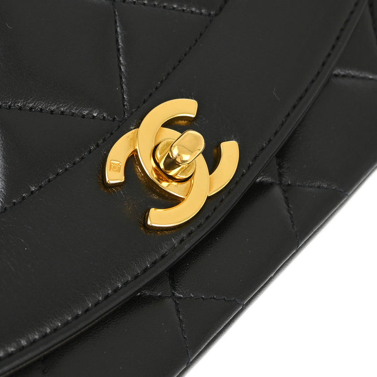 Chanel Black Lambskin Small Diana Shoulder Bag