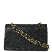 Chanel Black Lambskin Small Classic Double Flap Shoulder Bag