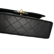 Chanel Black Lambskin Small Classic Double Flap Shoulder Bag