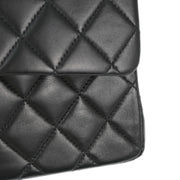 Chanel Black Lambskin Small Classic Double Flap Shoulder Bag