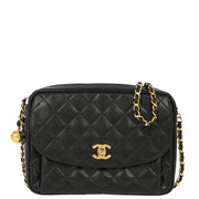 Chanel Black Caviar Camera Bag Small