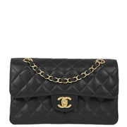 Chanel Black Caviar Small Classic Double Flap Shoulder Bag