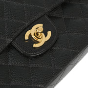 Chanel Black Caviar Small Classic Double Flap Shoulder Bag