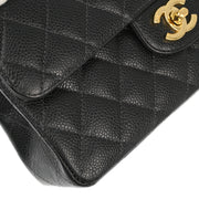 Chanel Black Caviar Small Classic Double Flap Shoulder Bag