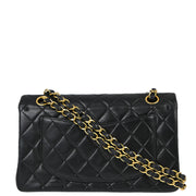 Chanel Black Lambskin Small Classic Double Flap Shoulder Bag