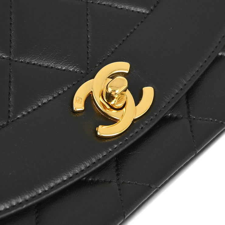 Chanel Black Lambskin Small Diana Shoulder Bag