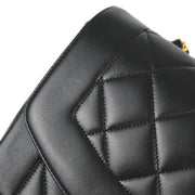 Chanel Black Lambskin Small Diana Shoulder Bag