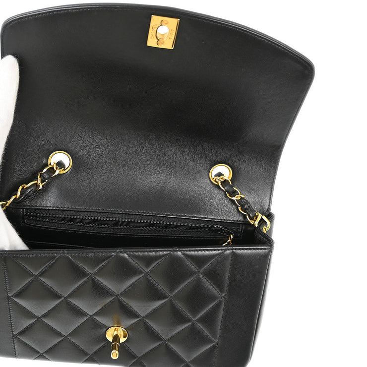 Chanel Black Lambskin Small Diana Shoulder Bag