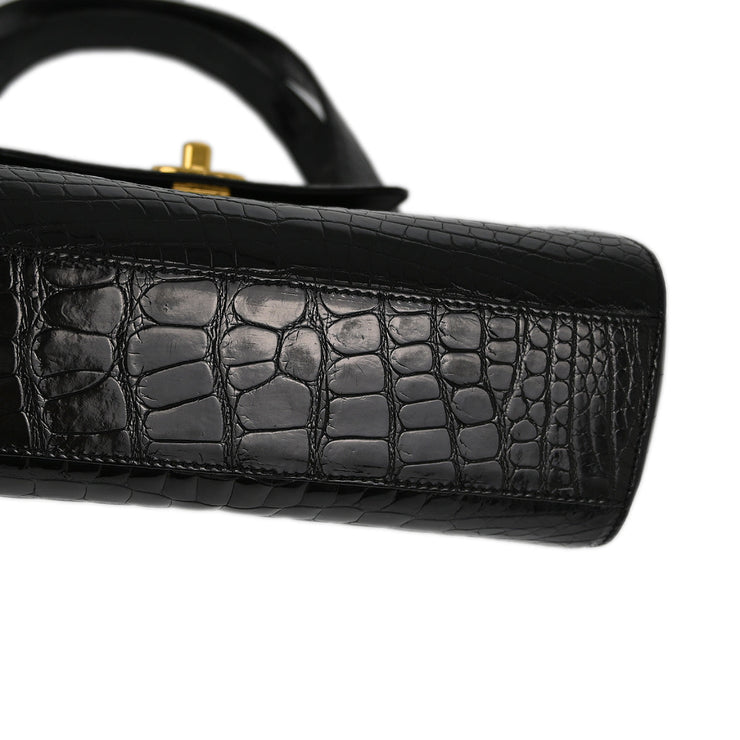 Chanel * Crocodile Black Handbag