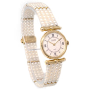 Van Cleef & Arpels Fantasy Round Quartz Watch 18KYG Artificial Pearl