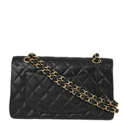 Chanel 2001-2003 Black Caviar Small Classic Double Flap Shoulder Bag