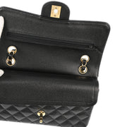 Chanel Black Caviar Small Classic Double Flap Shoulder Bag