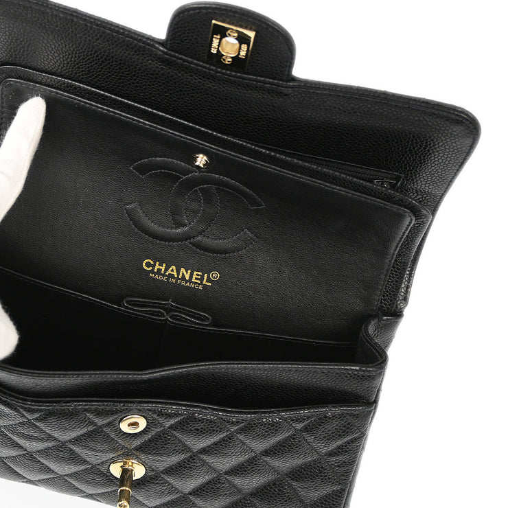 Chanel Black Caviar Small Classic Double Flap Shoulder Bag