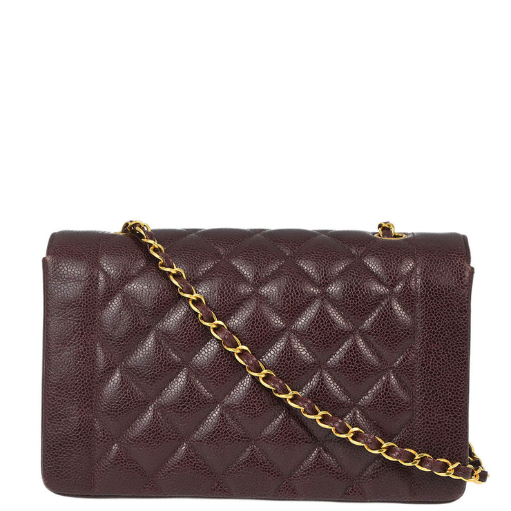 Chanel Bordeaux Caviar Medium Diana Shoulder Bag