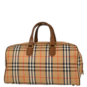 Burberrys Beige House Check Duffle Bag