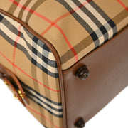 Burberrys Beige House Check Duffle Bag