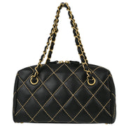 Chanel Black Calfskin Wild Stitch Handbag