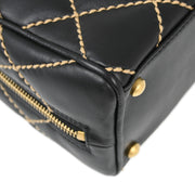 Chanel Black Calfskin Wild Stitch Handbag