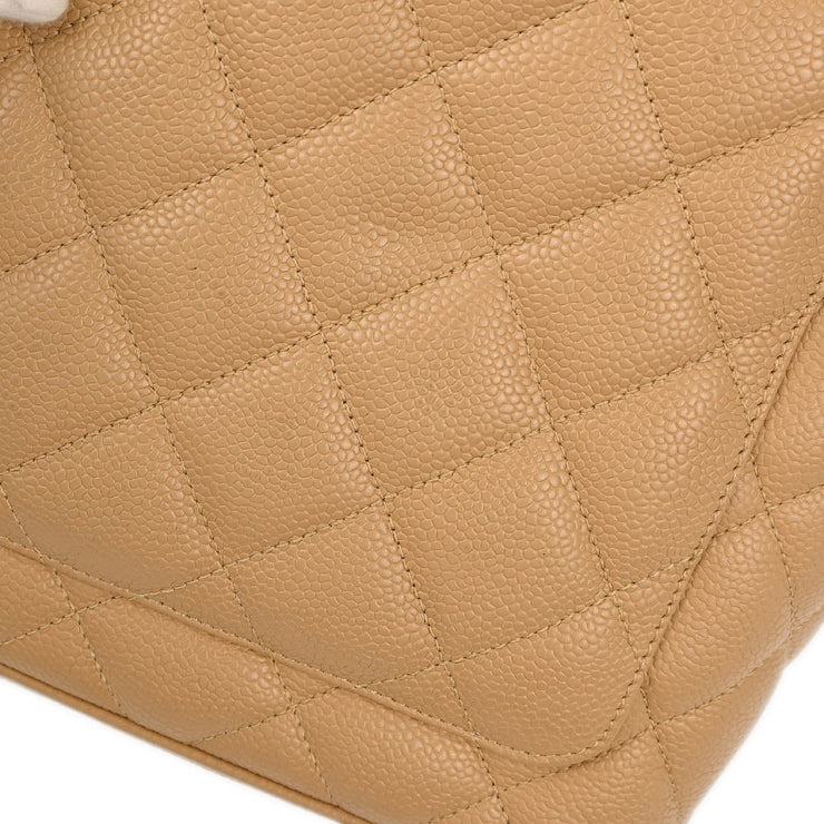 Chanel Beige Caviar Medallion Tote Handbag