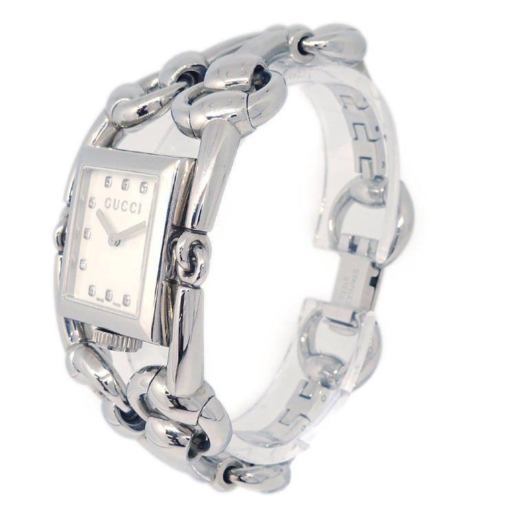 Gucci 116.3 Signoria Quartz Watch SS Diamond