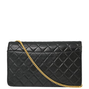 Chanel Black Lambskin Single Flap Shoulder Bag