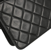 Chanel Black Lambskin Single Flap Shoulder Bag