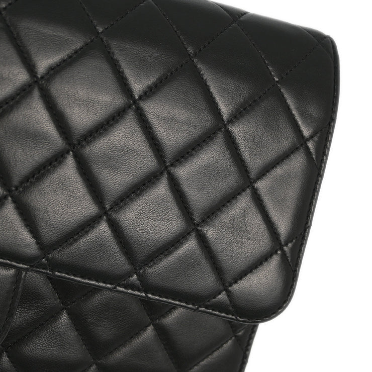 Chanel Black Lambskin Single Flap Shoulder Bag