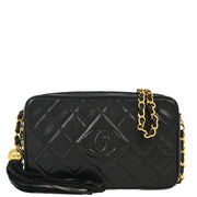 Chanel Black Lambskin Camera Bag Mini