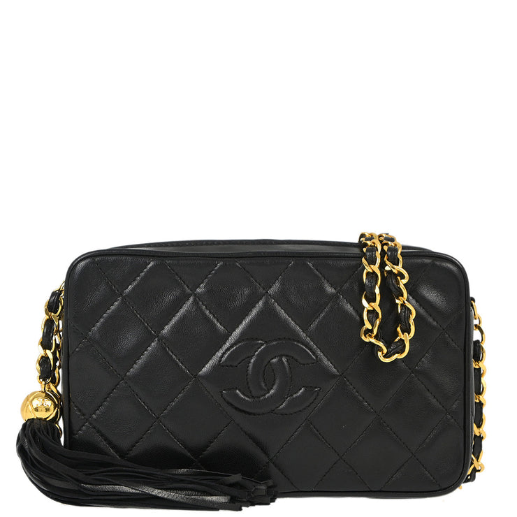 Chanel Black Lambskin Camera Bag Mini