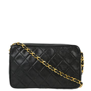 Chanel Black Lambskin Camera Bag Mini