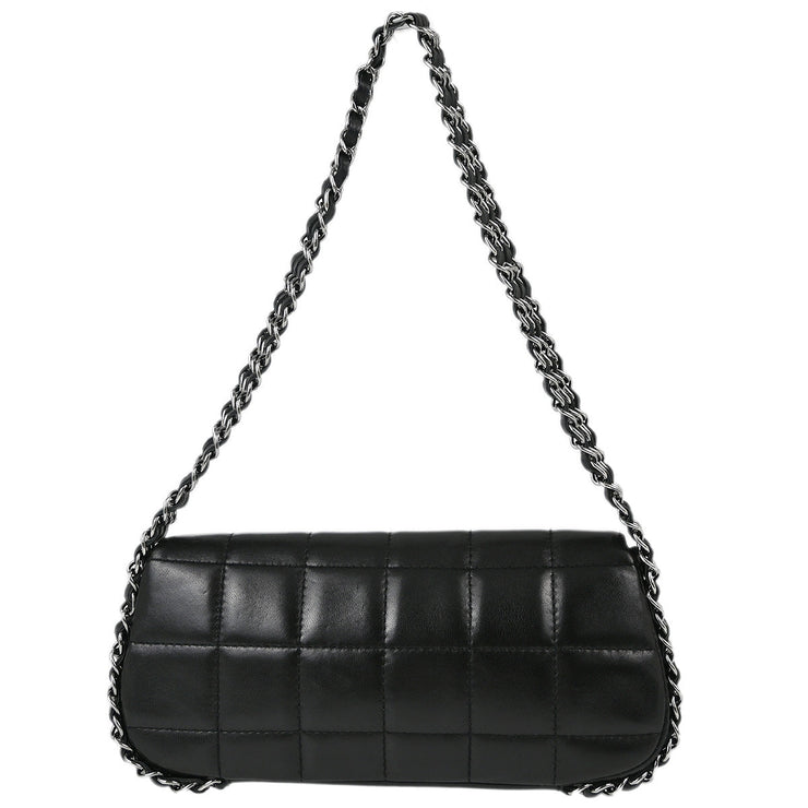 Chanel Black Lambskin Choco Bar Shoulder Bag