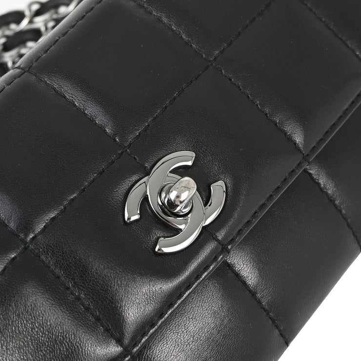 Chanel Black Lambskin Choco Bar Shoulder Bag