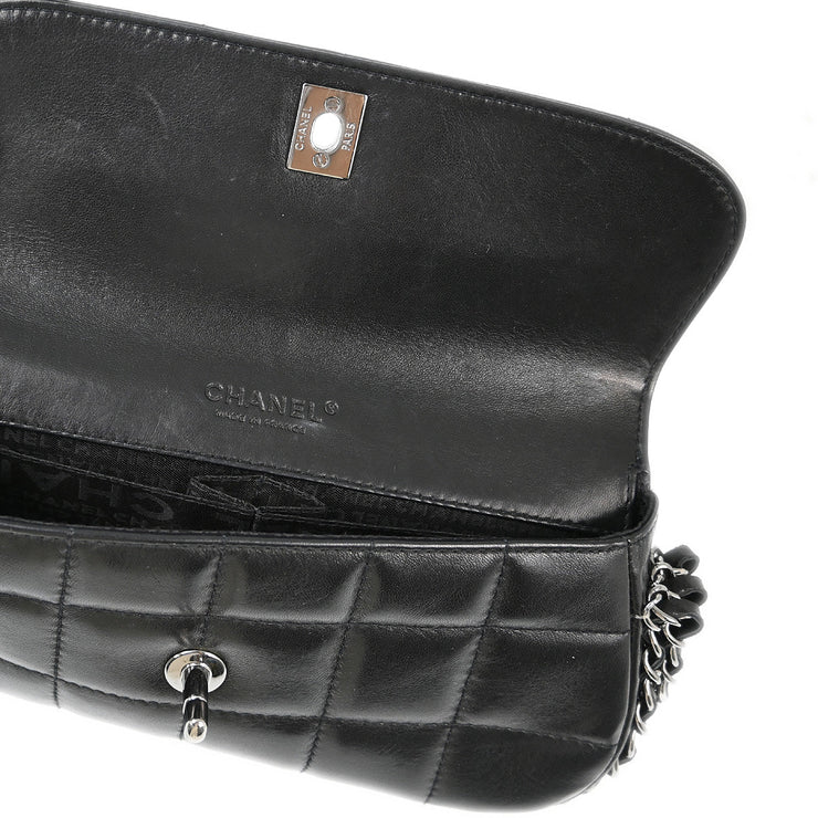 Chanel Black Lambskin Choco Bar Shoulder Bag