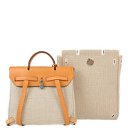 Hermes Natural Brown Toile GM Herbag a Dos Backpack