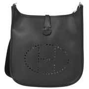 Hermes Black Epsom Evelyne 2 PM Shoulder Bag