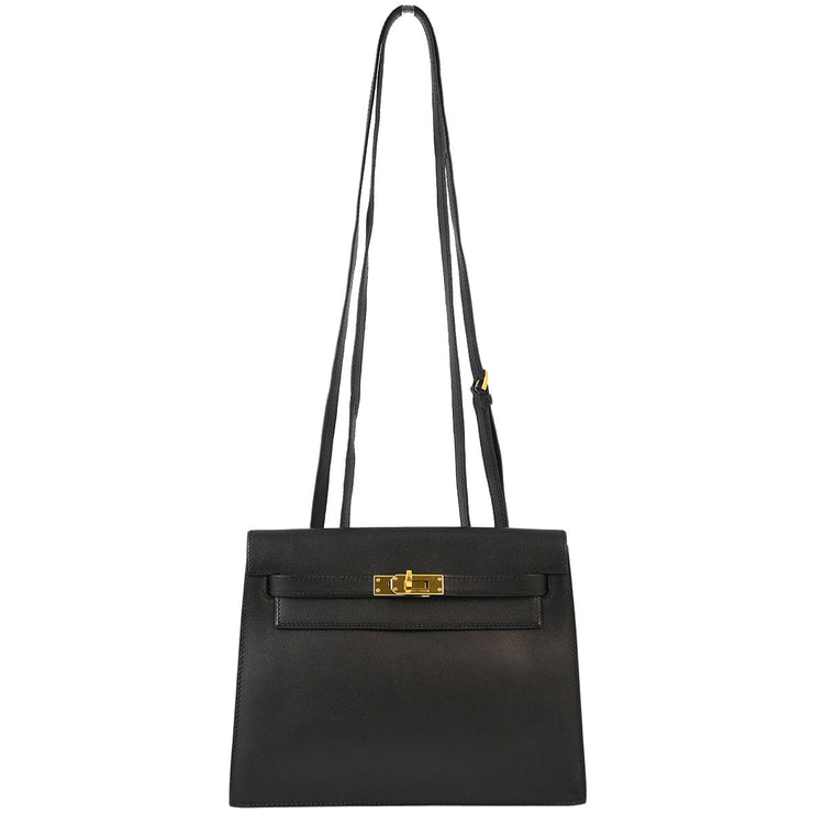 Hermes Black Swift Kelly Danse Shoulder Bag