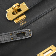 Hermes Black Swift Kelly Danse Shoulder Bag