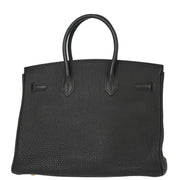 Hermes Black Togo Birkin 35 Handbag