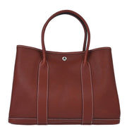 Hermes Rouge H Negonda Garden Party 36 PM Tote Handbag