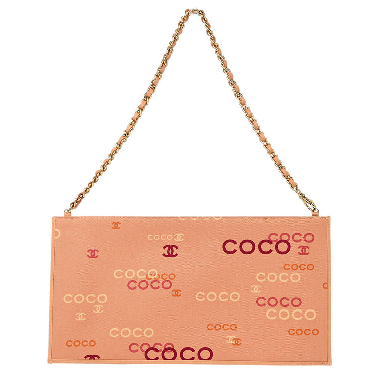 Chanel Pink Canvas Coco Chain Handbag