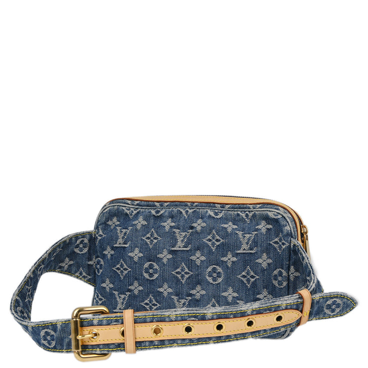 Louis Vuitton 2007 Blue Monogram Denim Bum Bag Waist Pouch M95347