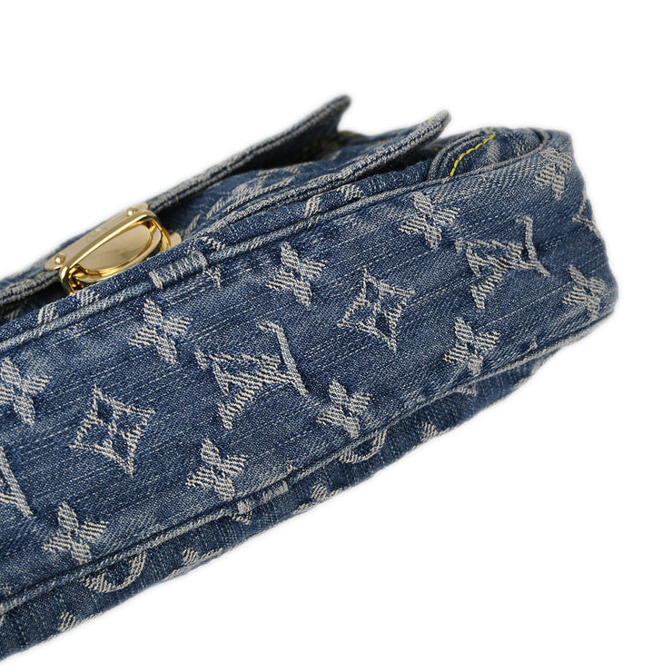 Louis Vuitton 2007 Blue Monogram Denim Bum Bag Waist Pouch M95347