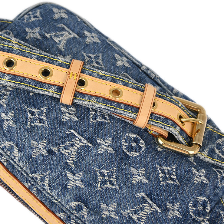 Louis Vuitton 2007 Blue Monogram Denim Bum Bag Waist Pouch M95347