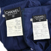 Chanel 1993 Setup Suit Jacket Skirt Navy #34