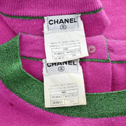 Chanel 1996  Ensemble Cardigan Short Sleeve Top Pink #38