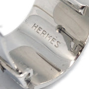 Hermes Silver Enamel Cloisonne Earrings Clip-On