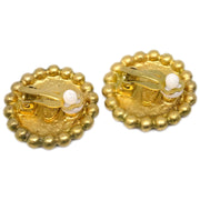 Chanel Gold Button Earrings Clip-On 95P